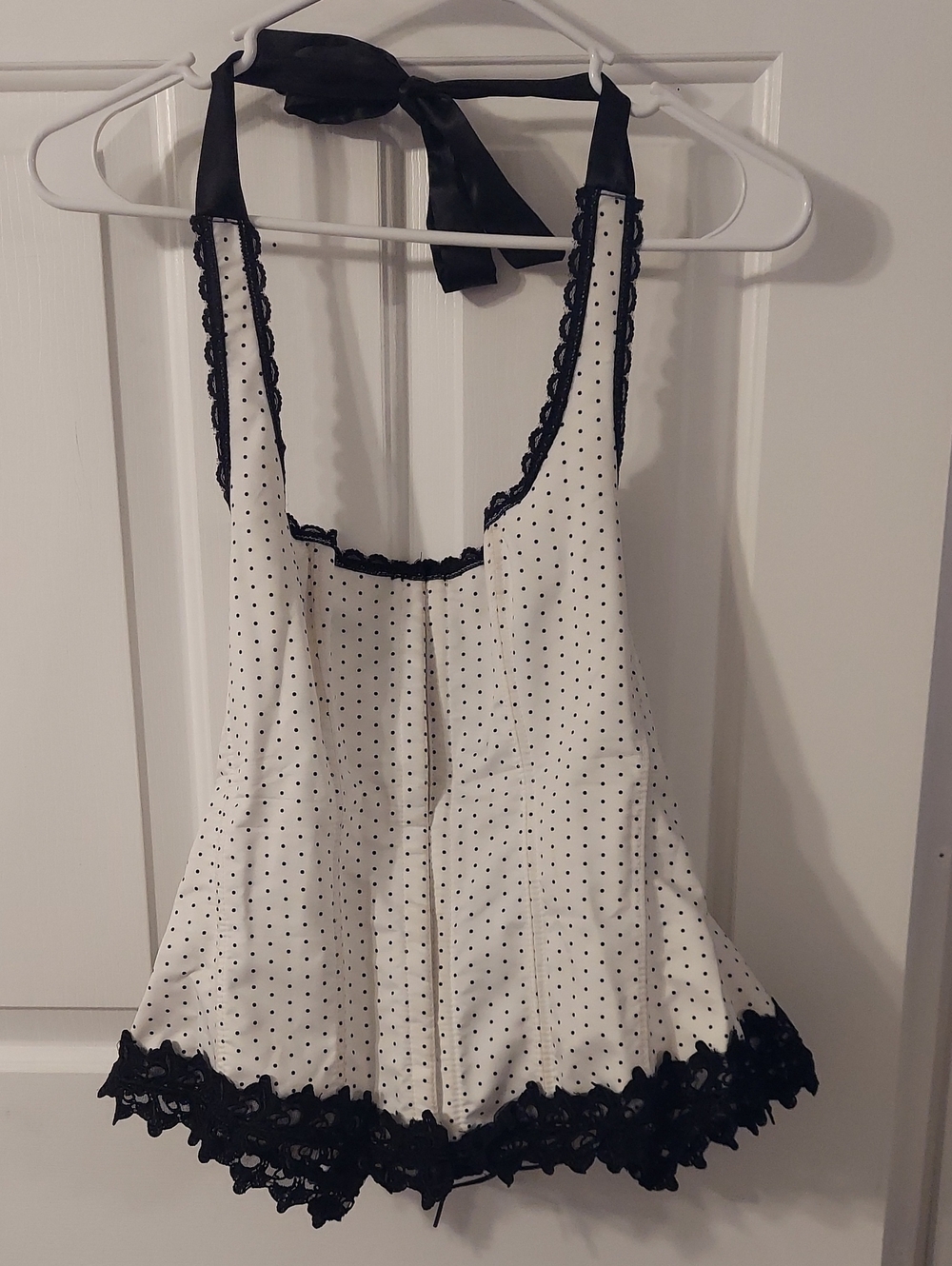 Women’s Black & White Polka Dot Halter